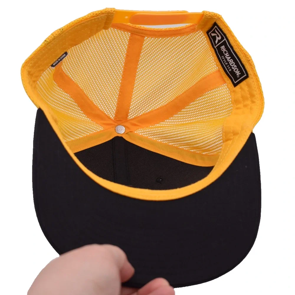 JOHN DEERE x Richardson 112 Trucker Hat Adjustable Snapback Cap Black/Gold OSFA